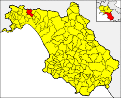 Fisciano within the Province of Salerno