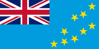 Flag of Tuvalu (stars are a map of the island chain)