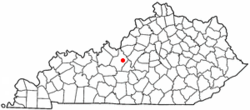 Location of Elizabethtown, Kentucky