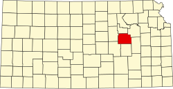 Karte von Morris County innerhalb von Kansas