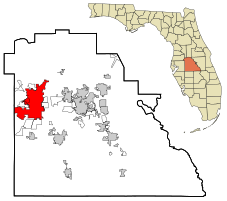 Location in Polk County and the state of Florida