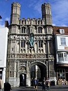John Wastell's Medieval gatehouse at Canterbury Cathedral, early 1500s.