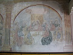 Church interior; Last Supper