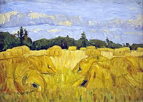 August Haake: Field with Sheaves, 1911-4