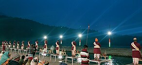 Ganga Arti At Triveni Ghat In Rishikesh