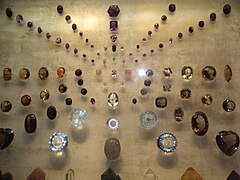 Assorted faceted and polished minerals