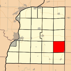 Location in Hancock County