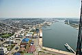 秋田ポートタワー・セリオンから見た秋田運河 View of Akita Canal from Akita-Port-Tower 'SELION'.