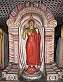 Makara pandol over the image of Buddha in Dambulla cave temple, Sri Lanka.