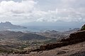 Vista da baía de Mindelo e a illa de Santo Antão.