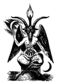 Deutsch: Der Dämon Baphomet als Verkörperung einer dualistischen Weltordnung English: Baphomet symbol largely invented by Levi, nowadays taken up by Satanists