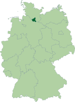 Mapa ning Germany, karinan ning Hamburg highlighted