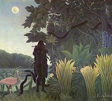 La Charmeuse de serpents, de Henri Rousseau. La peinture en 1907 sur Commons