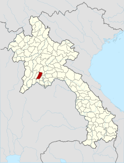 Location of Hinhurp district in Laos