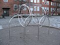 A jungle gym in a school yard in Sweden, 2012