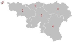 Location of والون علاقہ Walloon Region