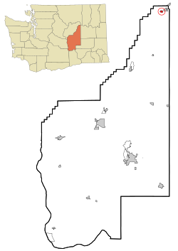 Location of Electric City, Washington