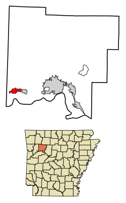 Location of Coal Hill in Johnson County, Arkansas