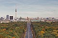 View from the Siegessäule to Brandenburg Gate