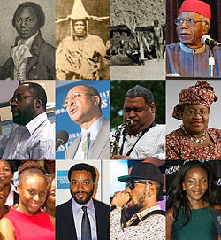 Olaudah Equiano • Jaja z Opoba • Eze Nri Òbalíke Chinua Achebe • Philip Emeagwali • Patrick Utomi Chris Abani • Ngozi Okonjo-Iwealová • Chimamanda Ngozi Adichieová Chiwetel Ejiofor • Phyno • Genevieve Nnajiová