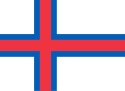 Føroyar (Faroiż) Færøerne (Daniż) – Bandiera