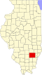 State map highlighting Wayne County