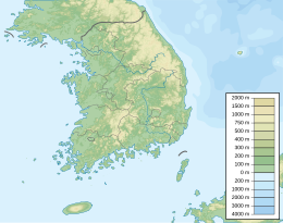 五臺山響南韓嘅位置