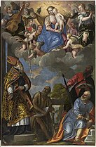 Paul Véronèse, La Vierge apparaissant à saint Antoine, saint Paul ermite, saint Paul et saint Pierre, v. 1580/90.