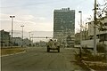 Image 36UN troops in front of the Executive Council Building, burned after being struck by tank fire during the siege of Sarajevo, 1995 (from Bosnia and Herzegovina)