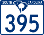 South Carolina Highway 395 marker