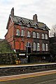 The Waiting Room bar and restaurant, formerly the station building.