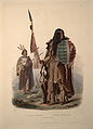 Dos guerrers assiniboines pintats per Karl Bodmer