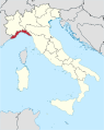 Map of Liguria