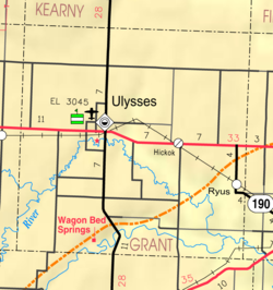 KDOT map of Grant County (legend)