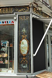 Beaux Arts cartouche on facade of the Cozette Boulangerie (Rue Montgallet no. 19), Paris, unknown architect or painter, late 19th century[16]