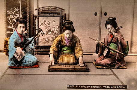 Shamisen, koto va kokyu ansambli