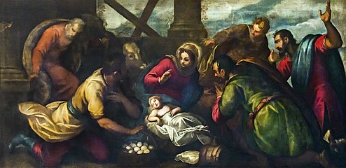 Virgin and Child with the shepherds, 17 century.