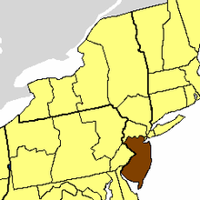 Location of the Diocese of New Jersey