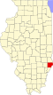 State map highlighting Lawrence County