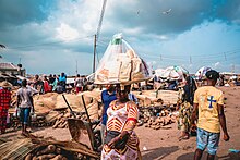 A picture of a busy market in Mile 12. Lagos - Nigeria