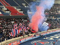 Match de football féminin opposant le Paris SG au FC Bayern Munich au stade du Parc des Princes le 30 mars 2022 à Paris.