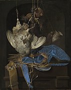 Willem van Aelst, Still Life with Hunting Equipment