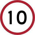 Speed limit (10 km/h)