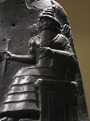 Shamash, dieu de la justice, détail du code de Hammurabi