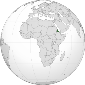 Kart over Eritrea