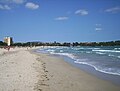 Primorsko seen from the beach