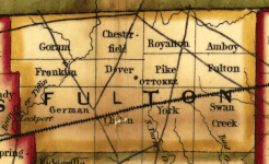 1851 Railroad map: Ottokee is the county seat of justice.[9]