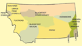 Image 13Early tribal treaty territories in Montana (from History of Montana)