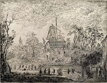 Country Fair Near a Windmill (1889) etching, 13.8 × 17.8 cm, Museum of Fine Arts, Ghent