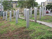 Pink Triangle Park in the Castro District of San Francisco honors gay holocaust victims